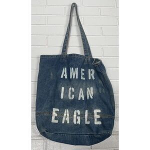 American Eagle Womens Jean‎ Denim Bag Shoulder Tote distressed Ladies Purse